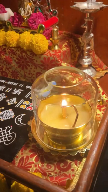 Akhand Jyot Diya-(Wick Lifting Screw Lever Brass) Trending For Diwali