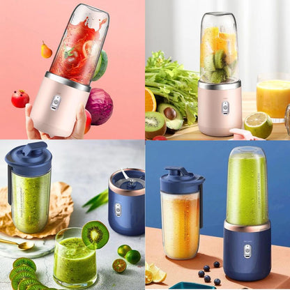 DecorHub portable juicer with 2 cups, USB rechargeable mini blender, fresh juicer cup, personal sized smoothie blender