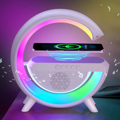 Rgb Lights Table Lamp Speaker With Wireless Charger