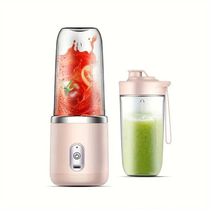 DecorHub portable juicer with 2 cups, USB rechargeable mini blender, fresh juicer cup, personal sized smoothie blender