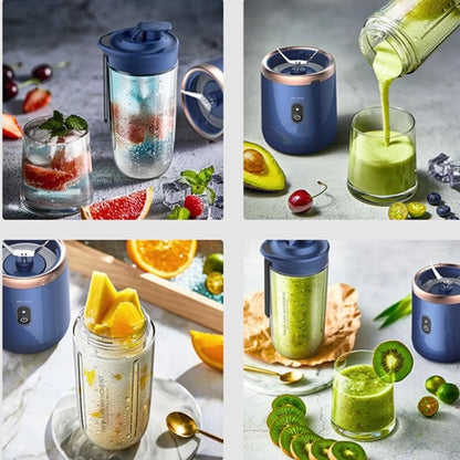 DecorHub portable juicer with 2 cups, USB rechargeable mini blender, fresh juicer cup, personal sized smoothie blender