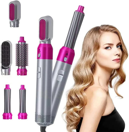 Muti-Functional 5 IN 1 Hair Styling Tool Detachable Hot Air Brush Hair Dryer with Comb