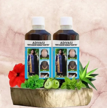 Adivasi Herbal Hair Oil For Faster Hair Growth (Pack of 2) - 125ml Each